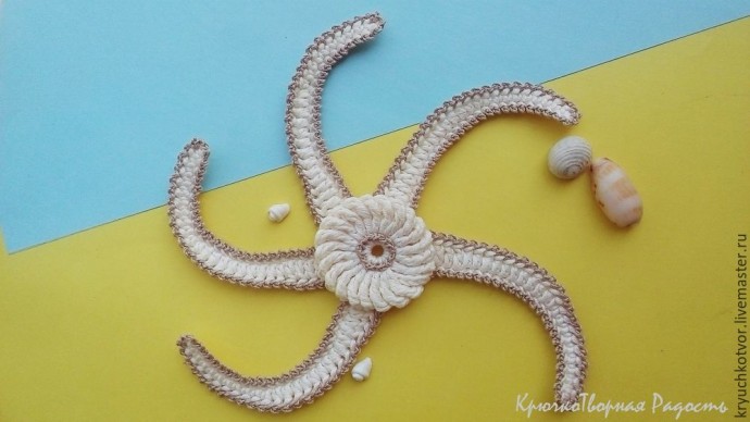 Сумка с ракушками и морскими звездами Сумка с ракушками и морскими звездами