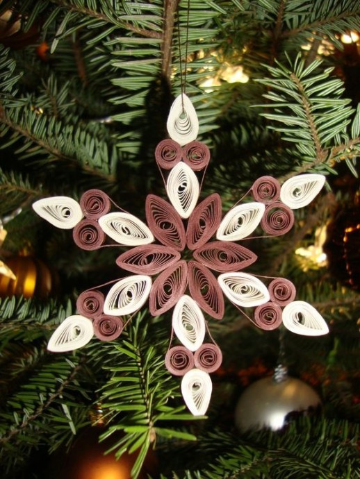 Снежинки в технике квиллинга