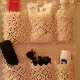 Органайзеры для ванной, связанные крючком