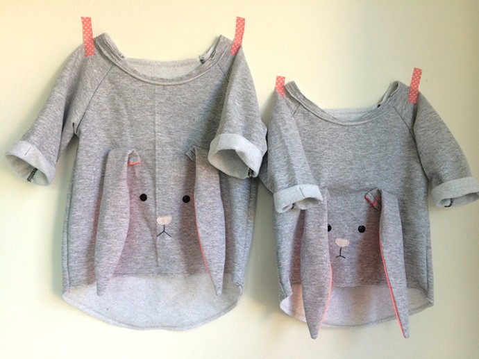 Мастер-класс: кофточка с ушками зайчика из футера