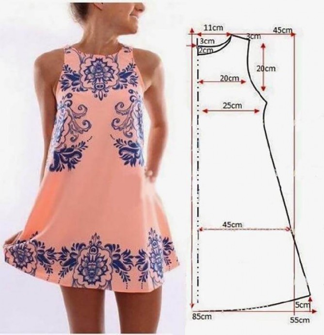 Моделирование платья свободного кроя