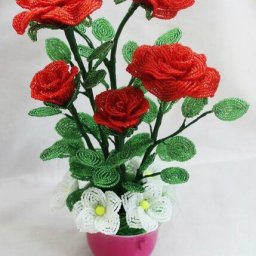 ​Розы из бисера