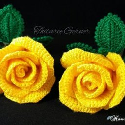 Розы крючком