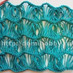 Ажурный узор крючком с вытянутыми петлями: мастер-класс