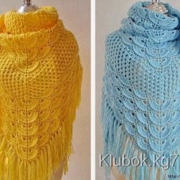 Красивые шали крючком