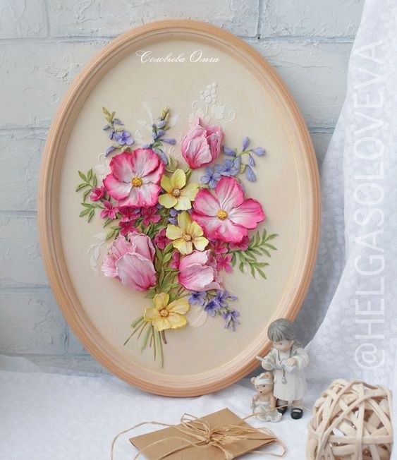 Прекрасные панно, выполненные в технике скульптурной живописи