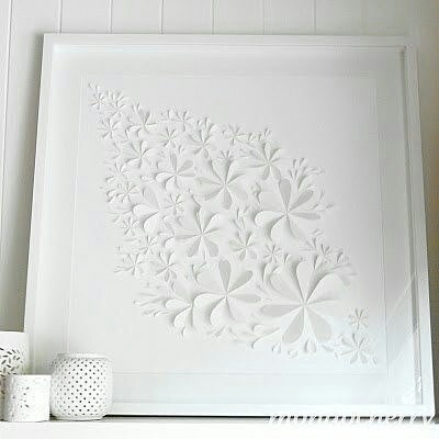 Идея для панно из бумажных сердечек