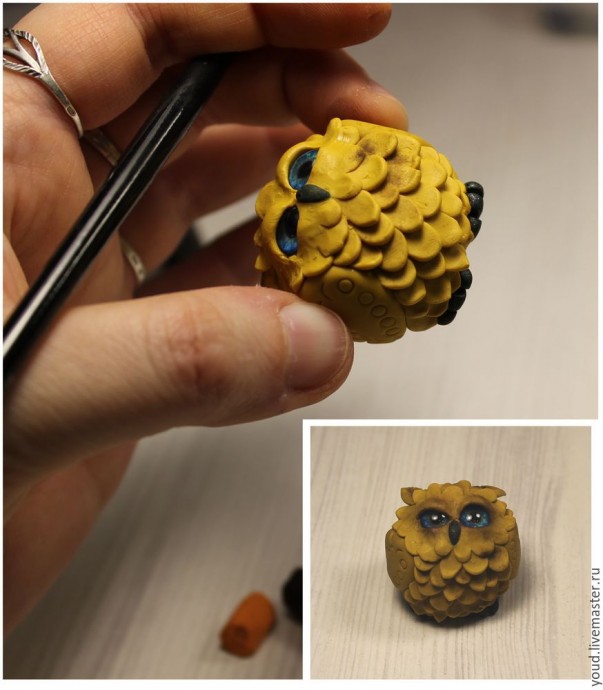 Совёнок из полимерной глины Совёнок из полимерной глины