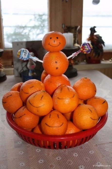 Мандариновые снеговички