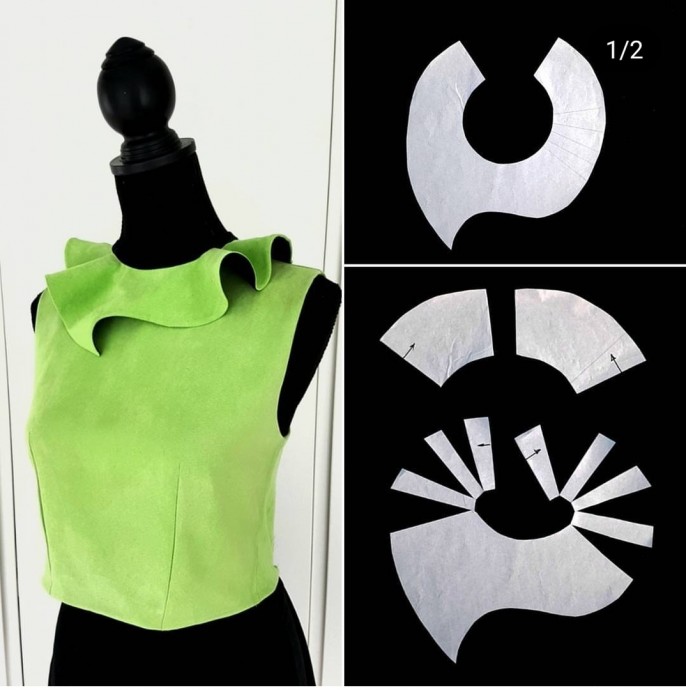 Моделирование горловины с воланом