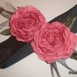 ​Роза из органзы