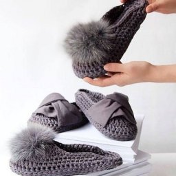 ​Вязаные тапочки