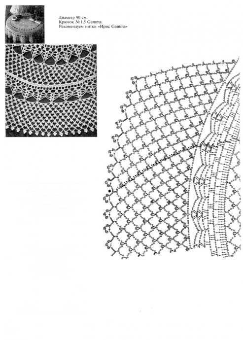 ​Восхитительная скатерть крючком