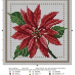 ​Вышиваем крестиком цветы
