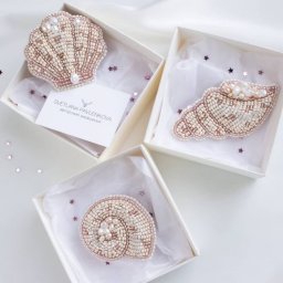 Вышивка бисером: ракушка