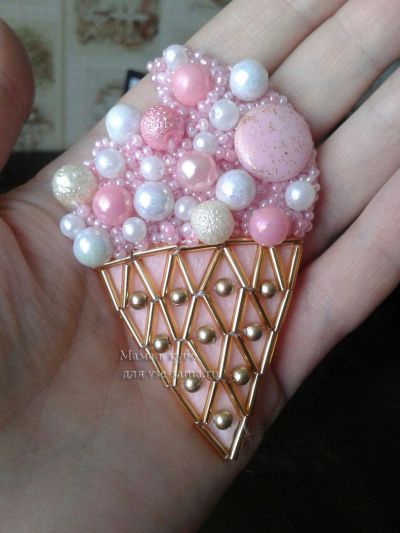 Брошь "Мороженое"