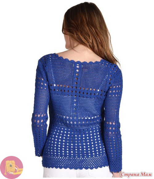 Кофточка "Сокровища синего моря" Кофточка "Сокровища синего моря"