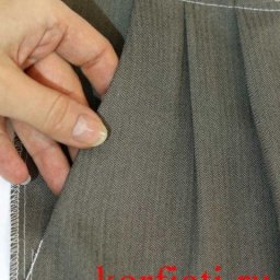 Обработка карманов брюк со складками