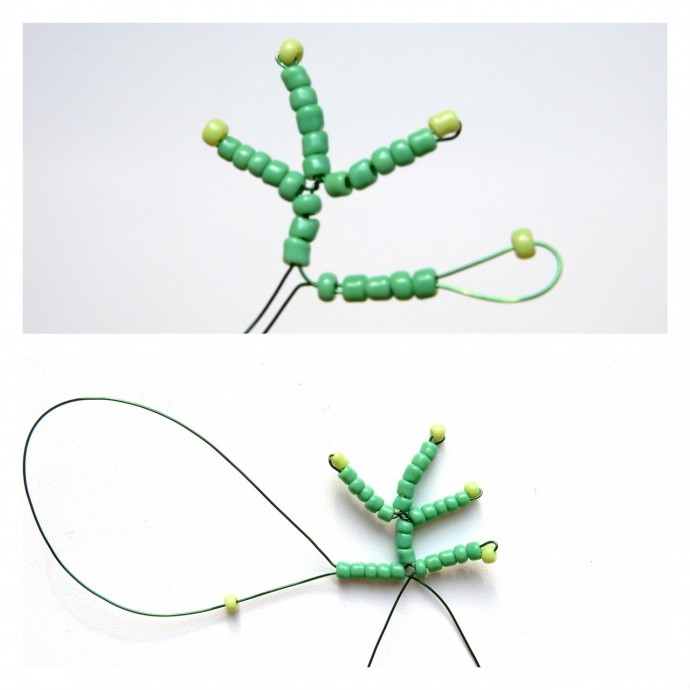 Веточка мимозы из бисера Веточка мимозы из бисера