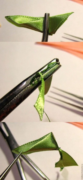 Резиночка для волос канзаши