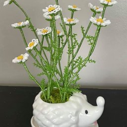 ​Полевые ромашки из бисера