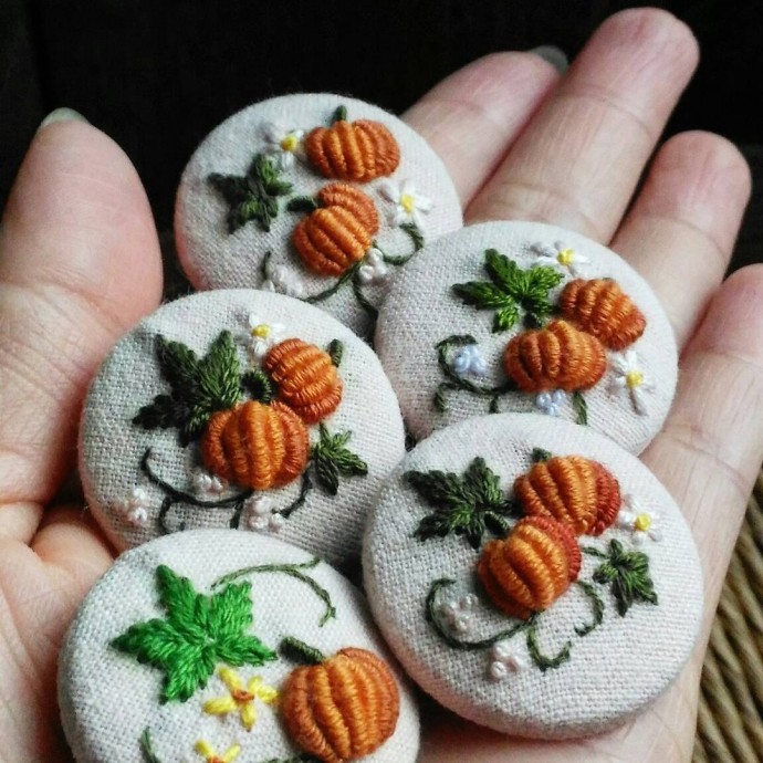 Идеи объемной вышивки: вкусные моменты жизни