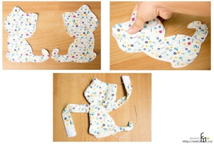 Кот-подхват для штор своими руками: мастер-класс