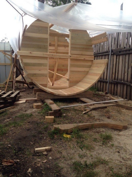 ​Круглая баня своими руками