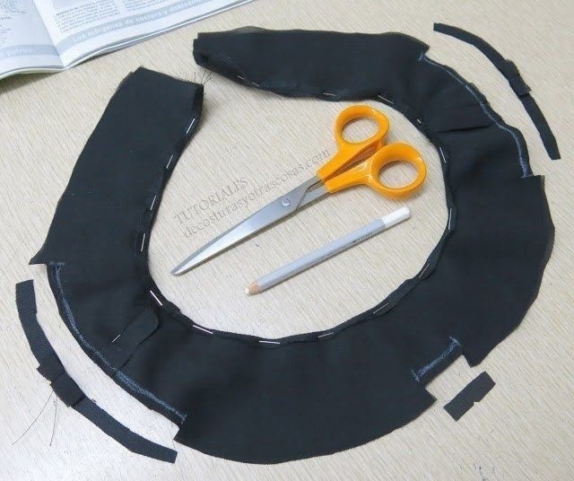 Техники шитья горловины с контрастной обтачкой