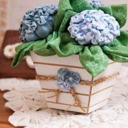 ​Шьём из ткани гортензию: мастер-класс