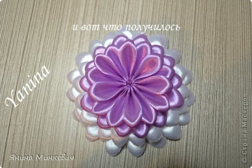 Цветочки в технике канзаши