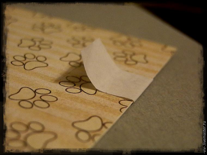 Закрепление кружева в работе в технике скапбукинг