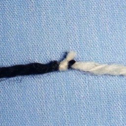 Узелок промышленный для соединения нитей