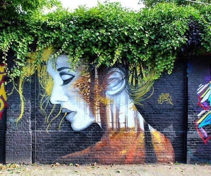 Стрит арт с деревьями: идеи для творчества