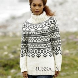 ​Свитер с жаккардовыми узорами