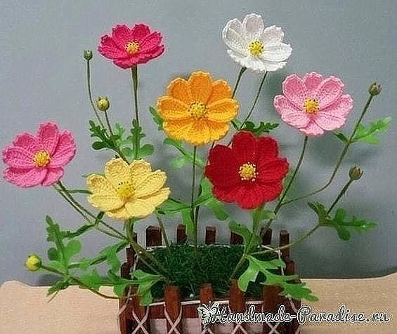 Восхитительные вязаные цветочки