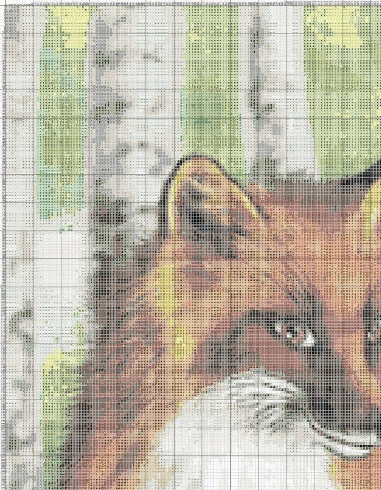 ​Вышиваем рыжую лисичку