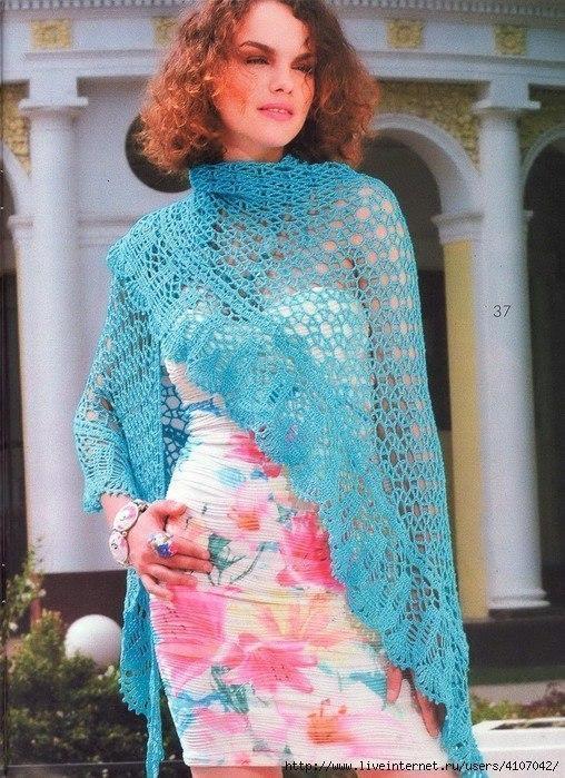 Ажурные шали с замечательными узорами