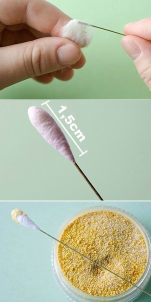 Букетик подснежников из гофрированной бумаги