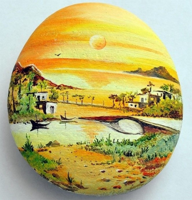 ​Картины на камнях: идеи для вдохновения