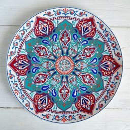 Красивая роспись тарелок в точечной технике: арт-терапия для снятия стресса