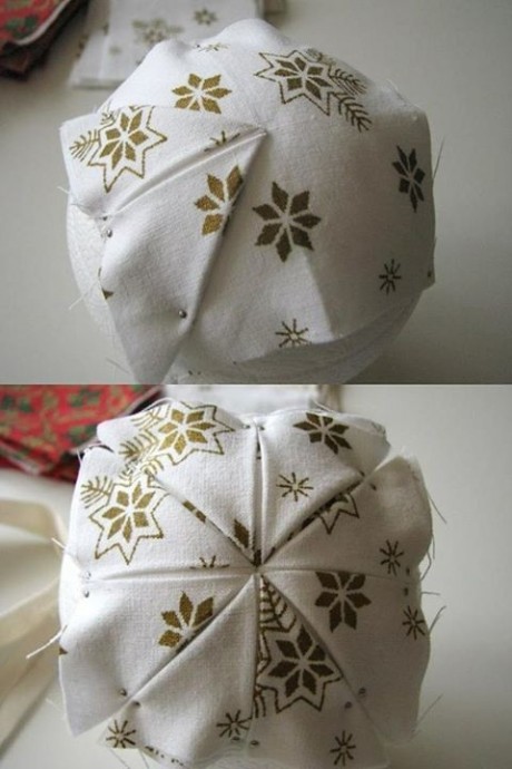 Ёлочные шары из ткани Ёлочные шары из ткани