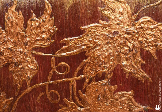 Объемная роспись поталью Объемная роспись поталью