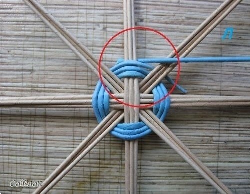 Очень красивая корзинка из газетных трубочек