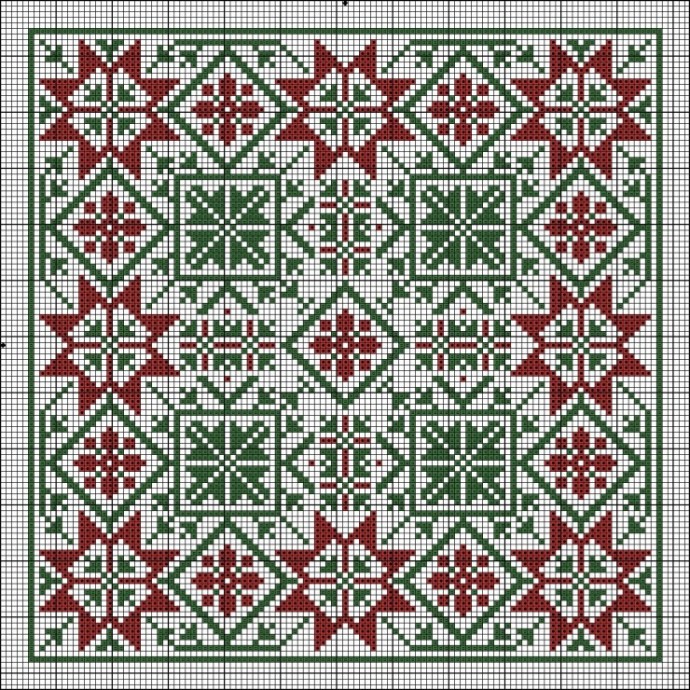 Квадратные мотивы для жаккарда