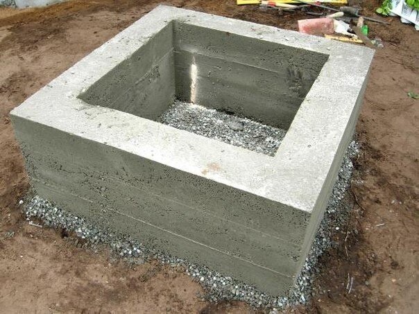 ​Очаг из бетона