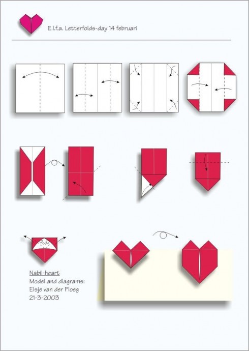 ​Сердечки-оригами