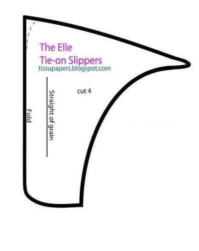 Выкройка тапочек-слипперов