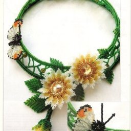 Колье "Весна" из бисера