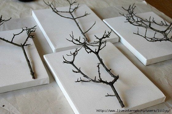 Панно из веточек